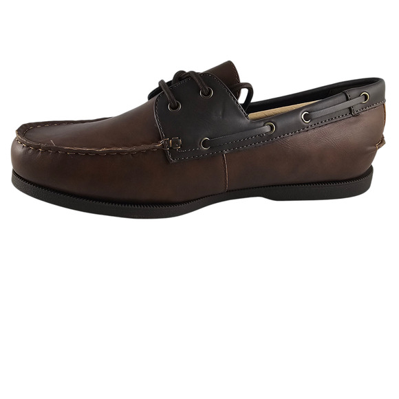 NWT Club Room Boat Shoes Mens Size 11 Brown Elliot Lace Up Two Tone Casual - Picture 6 of 14